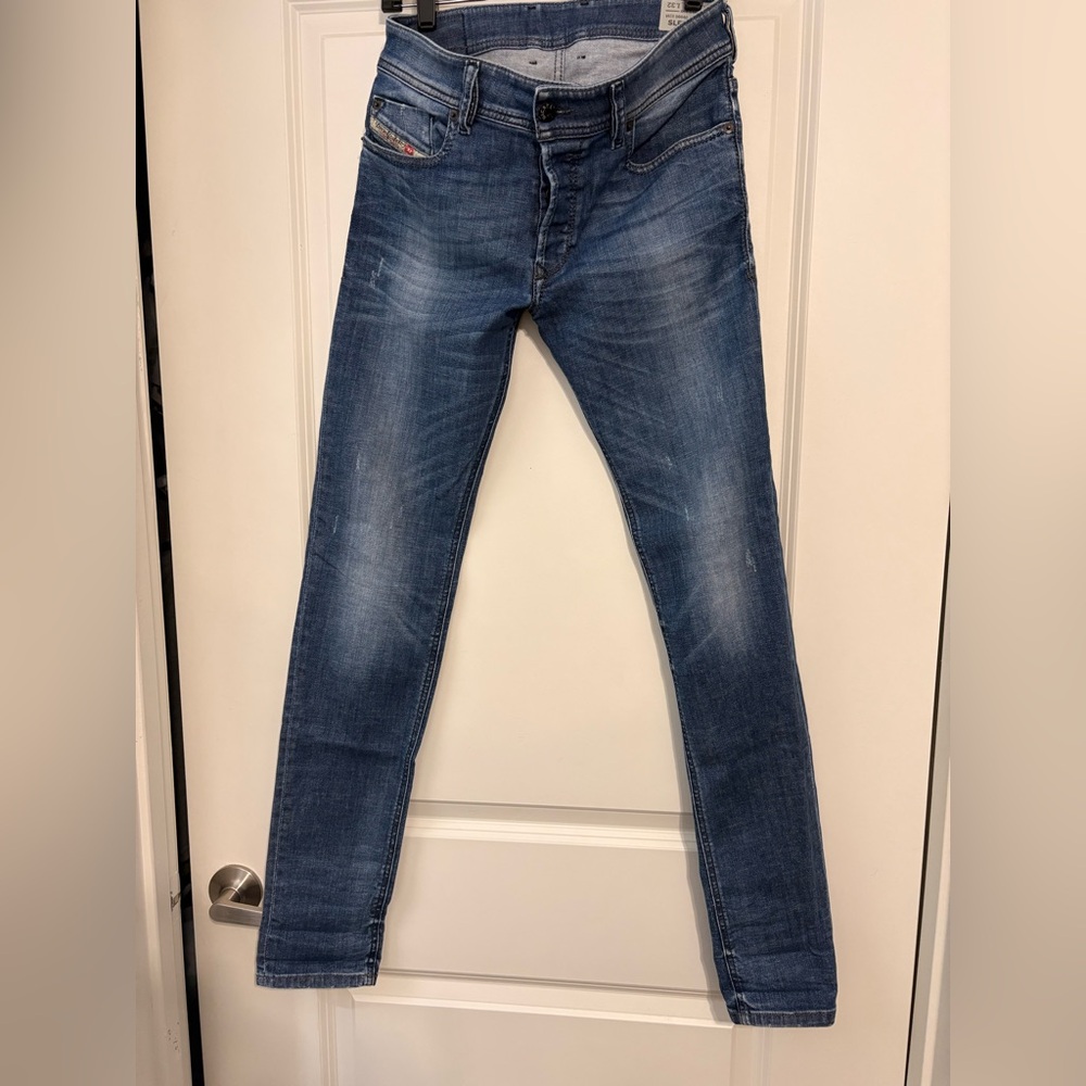 Diesel Men's Sleenker Dark Blue Skinny Jeans 28 x 32